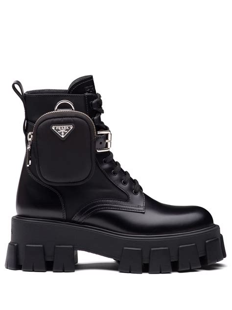 precio de botas prada mujer|prada combat boots with pouches.